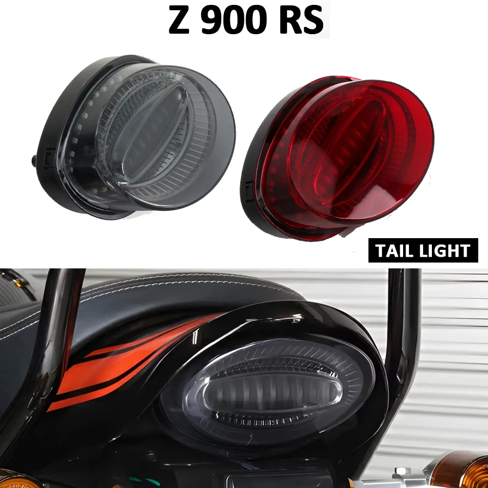 

Светодиодный фонарь для мотоцикла, дымчатый/красный объектив, стоп-сигнал, задний фонарь номерного знака для Kawasaki Z900RS Z900 RS Z900 RS Cafe 2018-2024