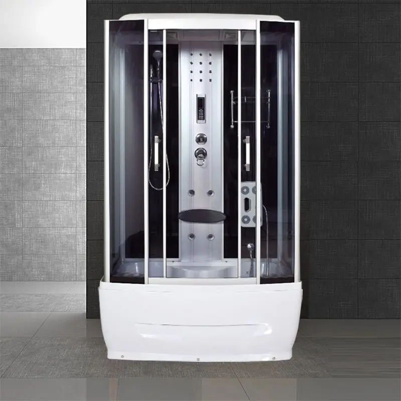 Shower room Overall rectangular bathroom Tempered glass partition Household sliding door Toilet