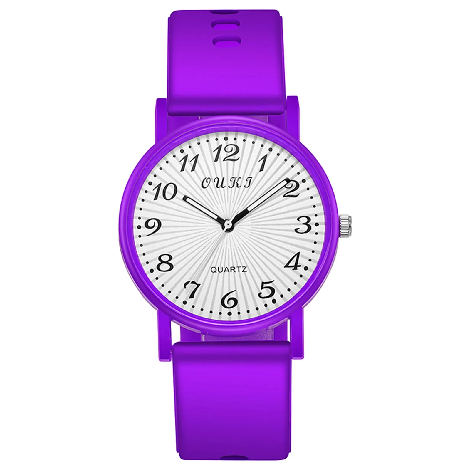 Multi Color Silicone Strap Watch for Students Quartz Minimalist Watch Digital Ins Watches for Women Fashion Round Dial Relogio