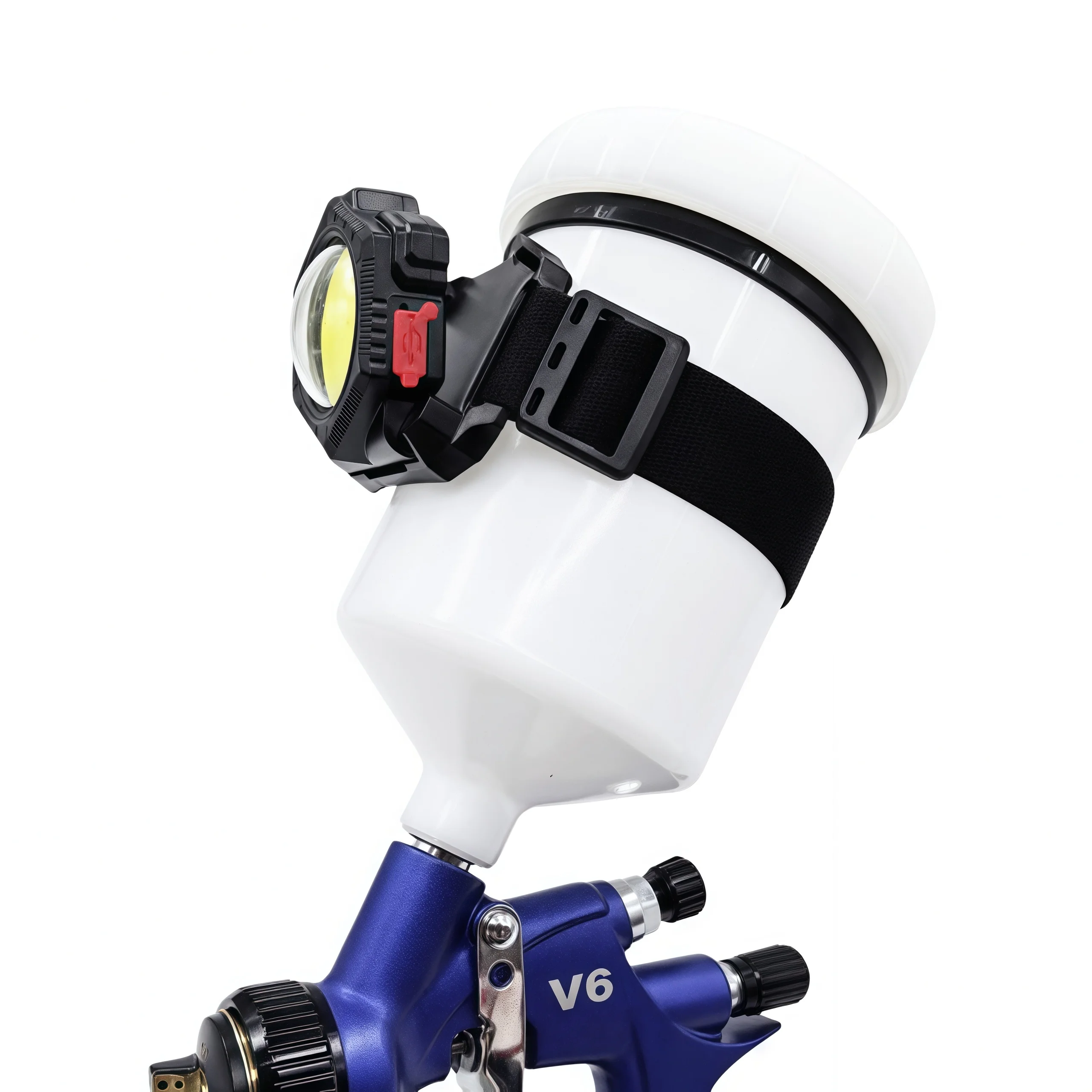 Portable Paint Spray Gun Light with Universal Tape USB-Rechargeable Multifunctional Work Lamp Paint Pot Headlight