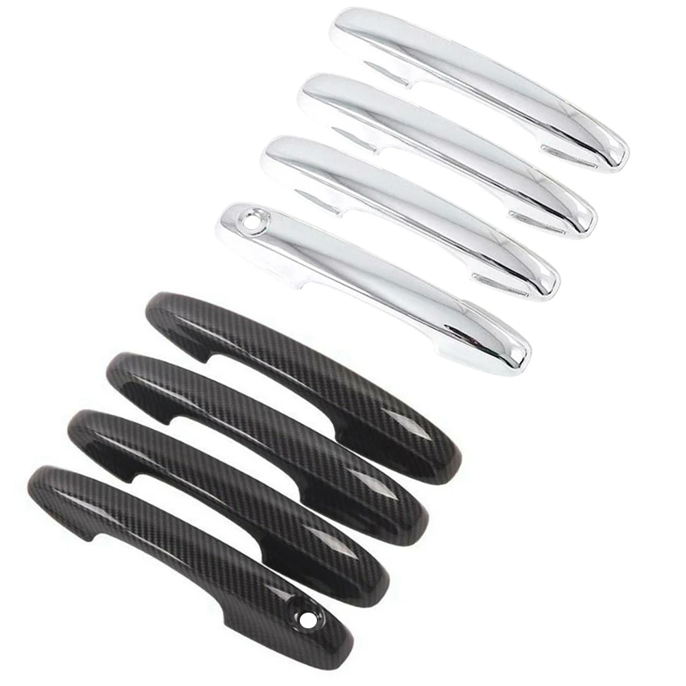 

Carbon Fiber/Chrome Car Exterior Door Handle Cover Trim For Ford Kuga Escape 2020-2021 Car Styling Accessories
