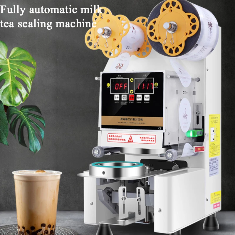 

PBOBP Cup Drink Sealing Machine Milk Tea Shop Sealing Machine Automatic Commercial Coffee Juice Soy Milk Drink Heat Sealer 220V