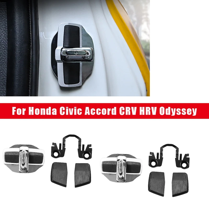 

2 Set Car TRD Door Stabilizer Buckle for Honda Civic Accord CRV Odyssey HRV Door Lock Protector Latches Stopper Covers