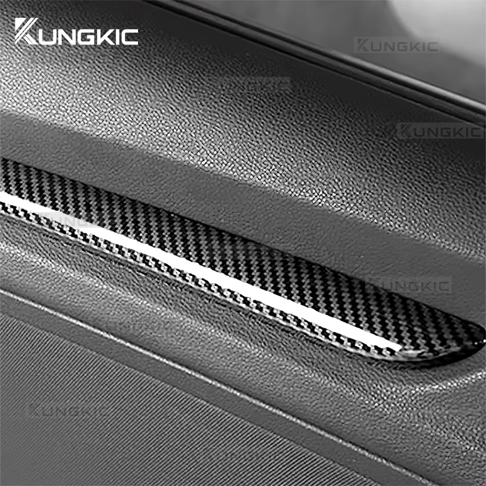 لأودي A3 S3 2015 2016 2017 2018 2019 2020 LHD ABS ألياف الكربون نمط باب السيارة قطاع ديكور لوحة الكسوة ملصق #4