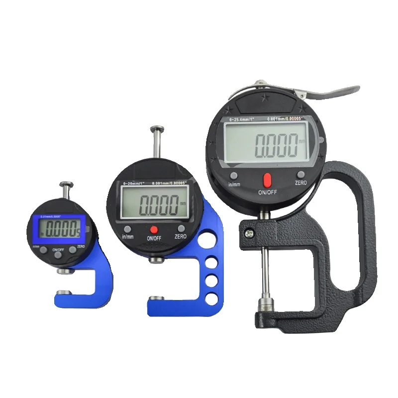 

Micrometer Digital Display Thickness Gauge High Precision 0.01mm Measuring Wall Thickness Paper Film Caliper