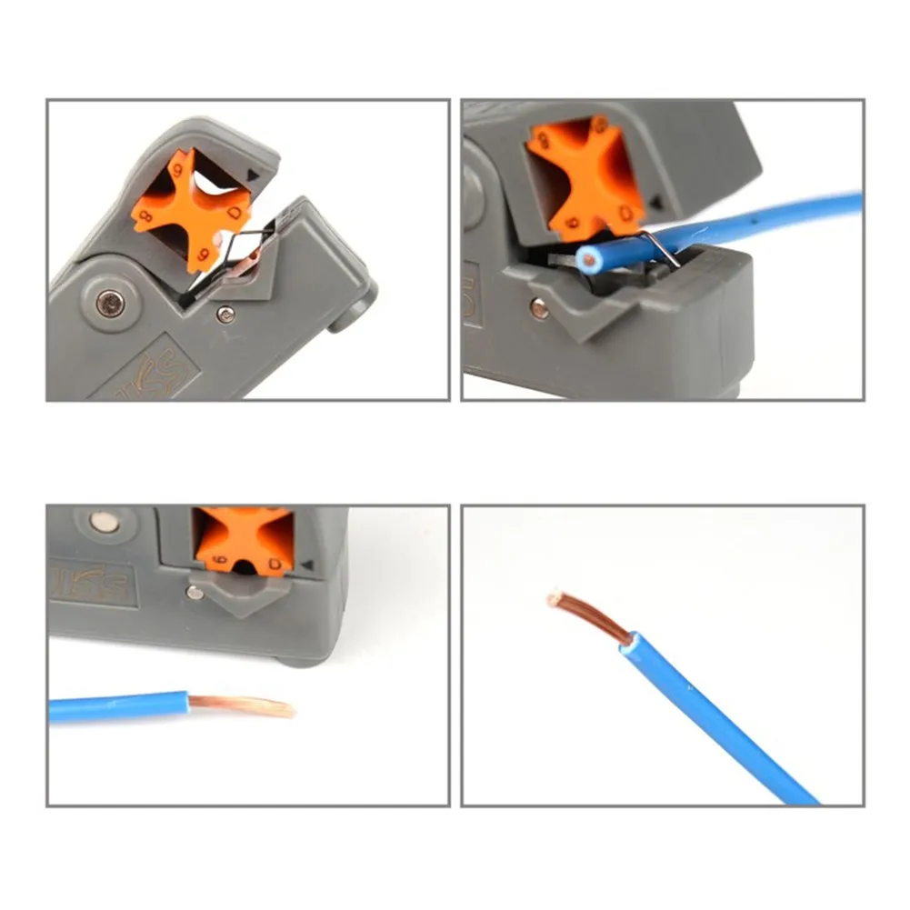 RG58 RG6 RG7 RG11 Cable Stripping Pliers with Three Interchangeable for blades and Simple Lock-and-Pull Outer Jacket Removal