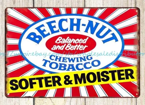 Beech-Nut Chewing Tobacco gift for smoker metal tin sign wall decoration