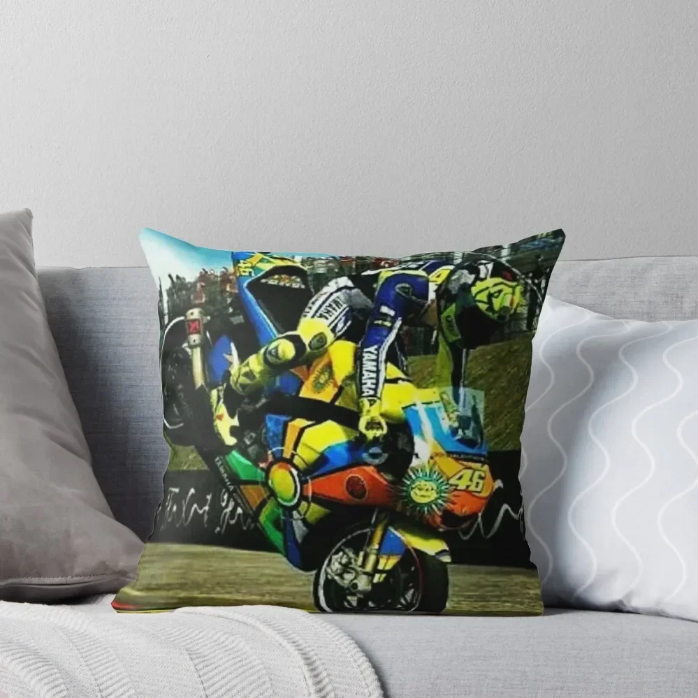 Rossi Stoppie Throw Pillow Pillows Aesthetic Embroidered Cushion Cover pillow