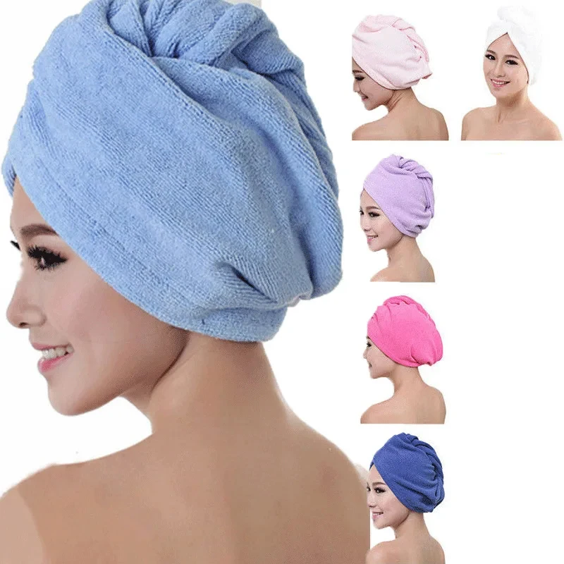 

Полотенце из микрофибры для сушки волос после душа, женские головные уборы для взрослых и семьи, турбаны, товары для ванны, женские полотенца для волос