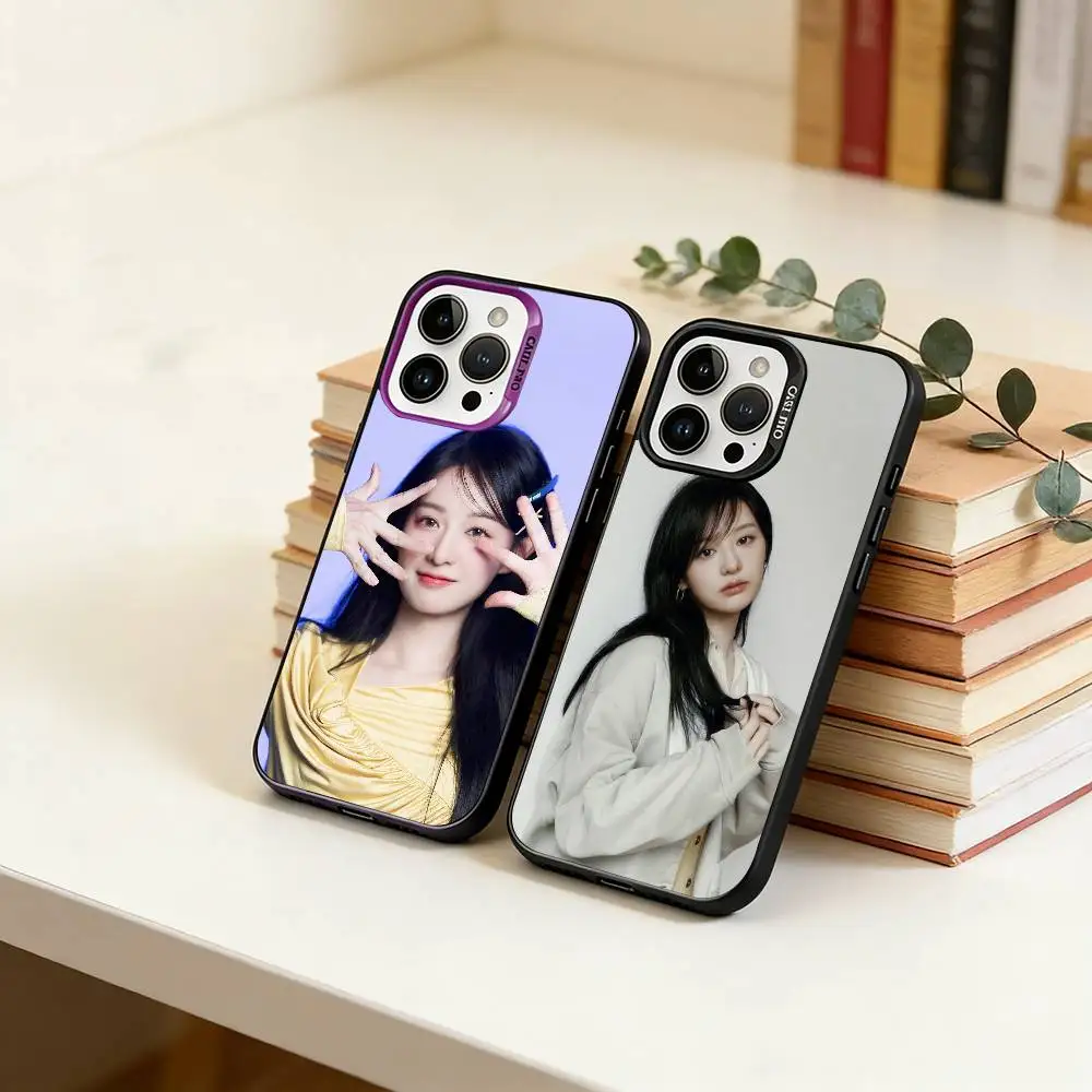 

ActressK-Kim Ji-won Phone Case For iPhone 17,16,15,14,13,12,11 Plus,Pro Max,XS,Colorful Silver Black Cover