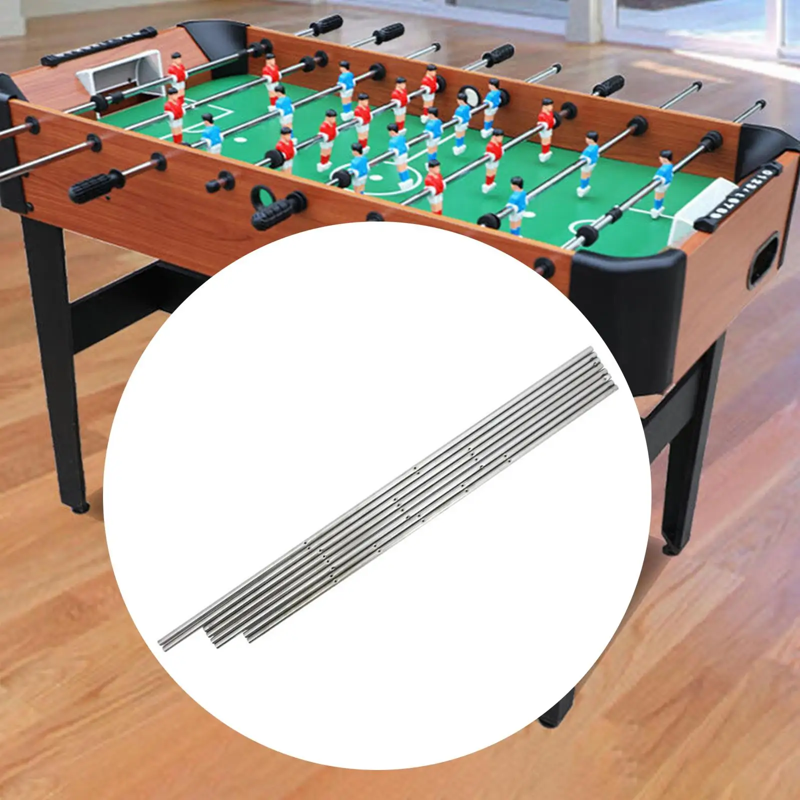 Foosball Table Rods Foosball Tabletop Accessories Practical Football Tabletop Board Game Sports Arcades Portable Stainless Steel