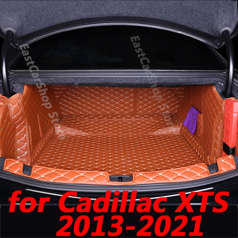 For Cadillac XTS 2013-2021 Car All Surrounded Rear Trunk Mat Cargo Boot Liner Tray Rear Boot Luggage Cover Pad Accessories