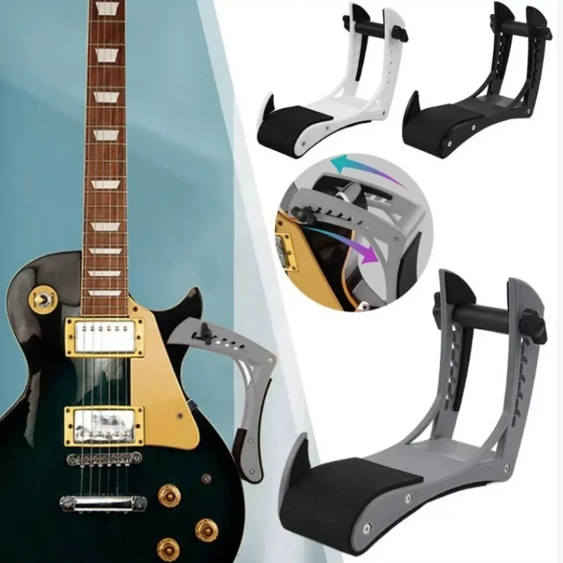 

Подставка для ног для электрогитары, 1 шт., экономит силы и обеспечивает комфорт, нескользящая и прочная, проста в использовании, не повреждает инструмент.