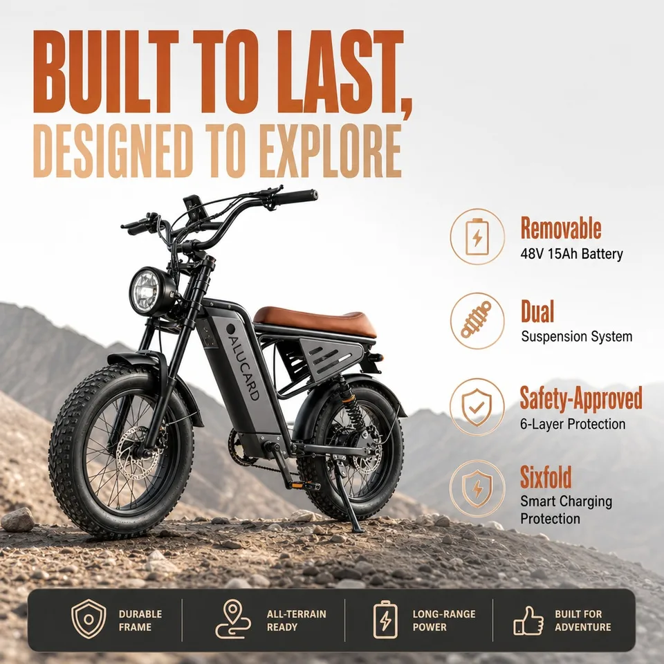 Adult Electric Bicycle, 20-inch Wide Tires, 750W Motor, 48V 13Ah Battery, Top Speed 45-50 Km/h, Dual Suspension.E Bikes，E Bike Electric，Bike Electric，Dirt Bike，Electric Bike For Adults image 8