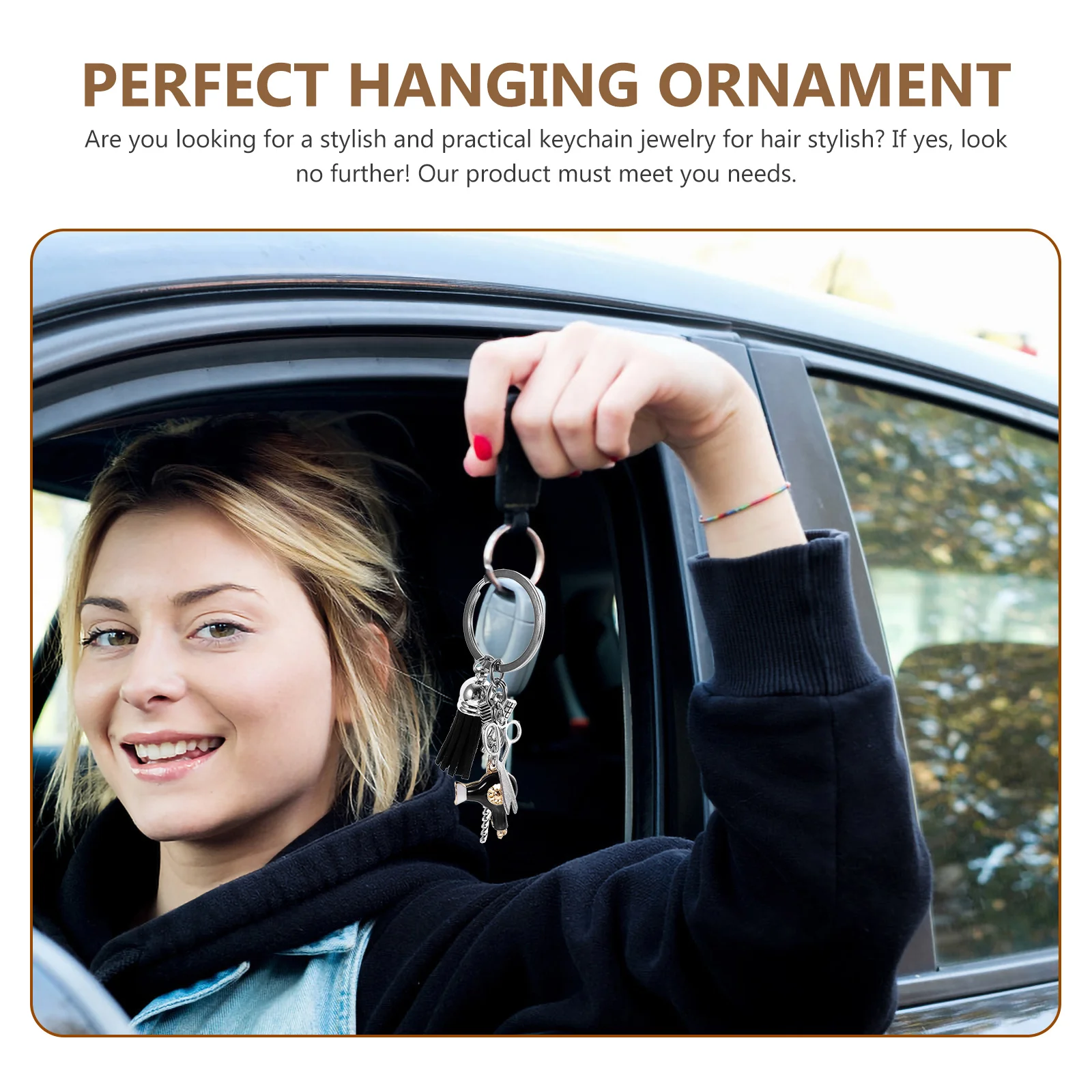 Key Rings Hanging Ornaments Accessories Chain Car Pendant Hairdressing Holder Hairdresser Keychain Backpack