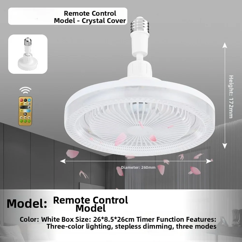 for Standard E27 Socket Multi-functional Light Fixture E27 Ceiling Fan Light Ceiling Fan Light ABS Material Construction