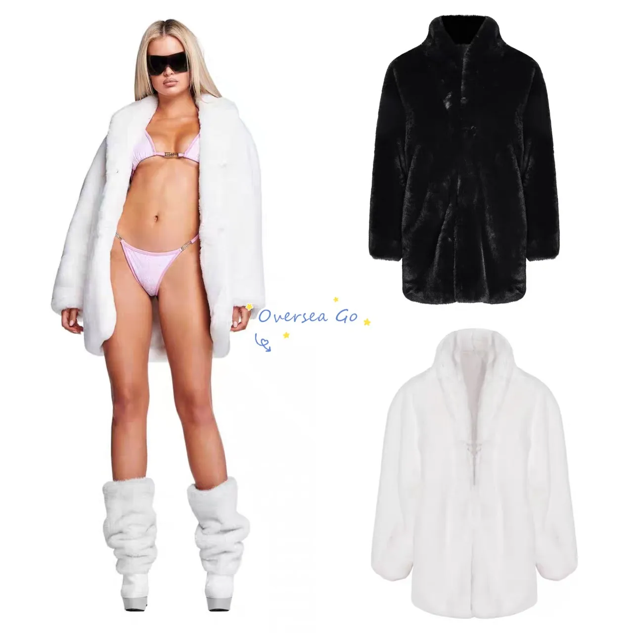 

Пальто IIA Cindy Spicy Girl из искусственного экологичного меха средней длины, женская верхняя одежда, теплое, однотонное, универсальный крой, длинный рукав