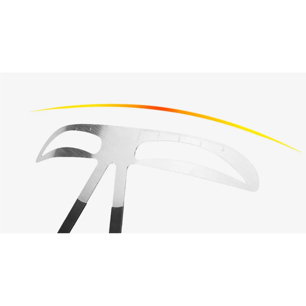 3点式眉ステンシル定規 再利用可能な自然な眉位置決めテンプレート 素早いメイクアップ適用 ポータブル眉毛