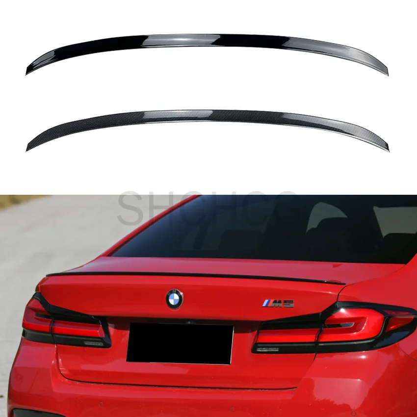 For BMW 5 Series G30 G38 Spoiler 2018--2022 Year Real Glossy Black Carbon Fiber Rear Wing M Style Sport Accessories Body Kit