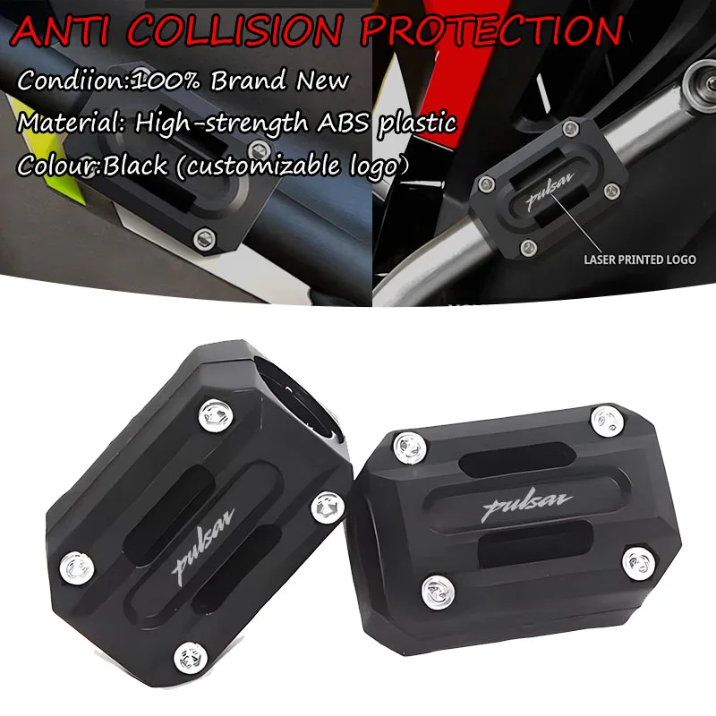 

For BAJAJ Pulsar RS200 200NS NS 200 NS150 NS160 125 135 150 180 Motorcycle Crash Bars Engine Bumper Protective Block 22MM-28MM
