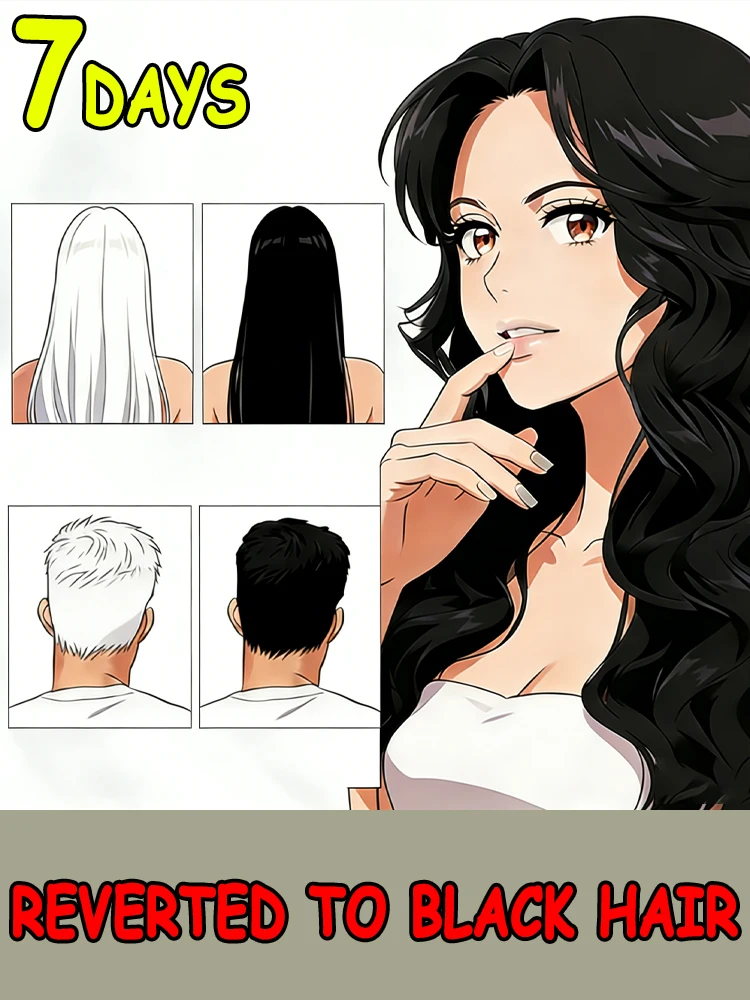 Plant extracts promote blood circulation in the scalp, helping to restore and repair gray hair, turning it back to black.