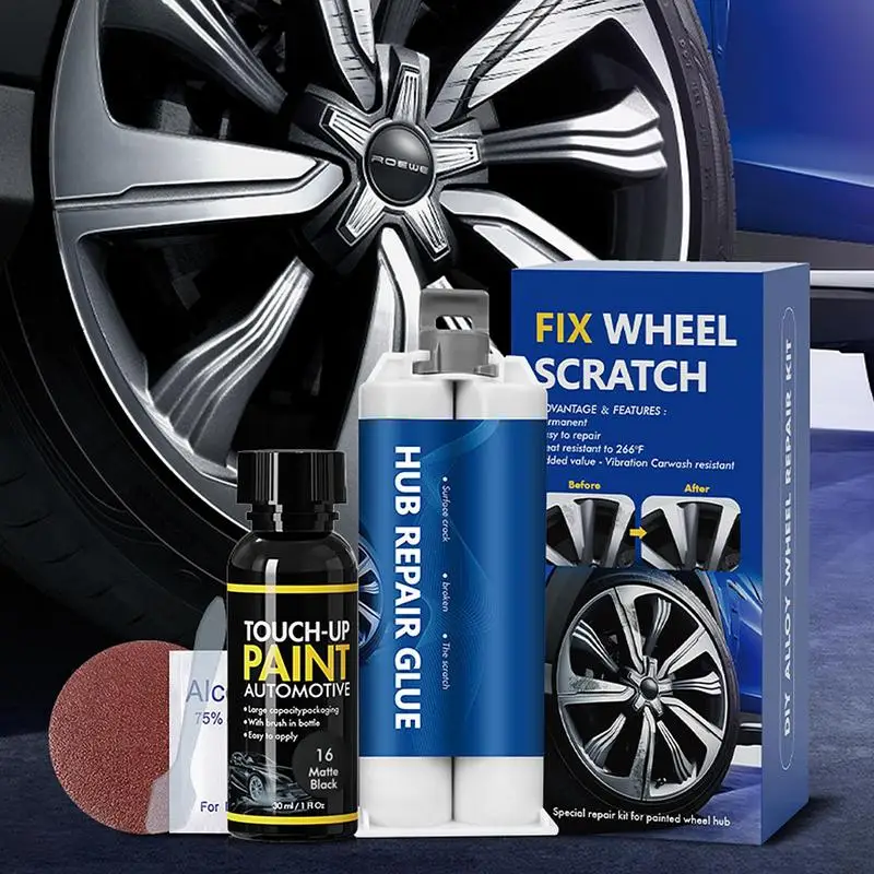 Wheel Scratch Repair Kit Car Rim Care Wheel Restoration Repair Kit Paint Discs Alloy Scratches Remover Car Rim Repair Clean