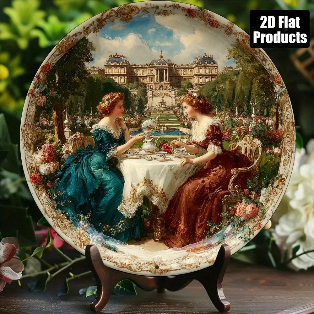 CIFBUY Vintage Poseidon Aluminum Wall Art, Waterproof Durable Round Tin Metal Plaque for Home Kitchen Office Cafe