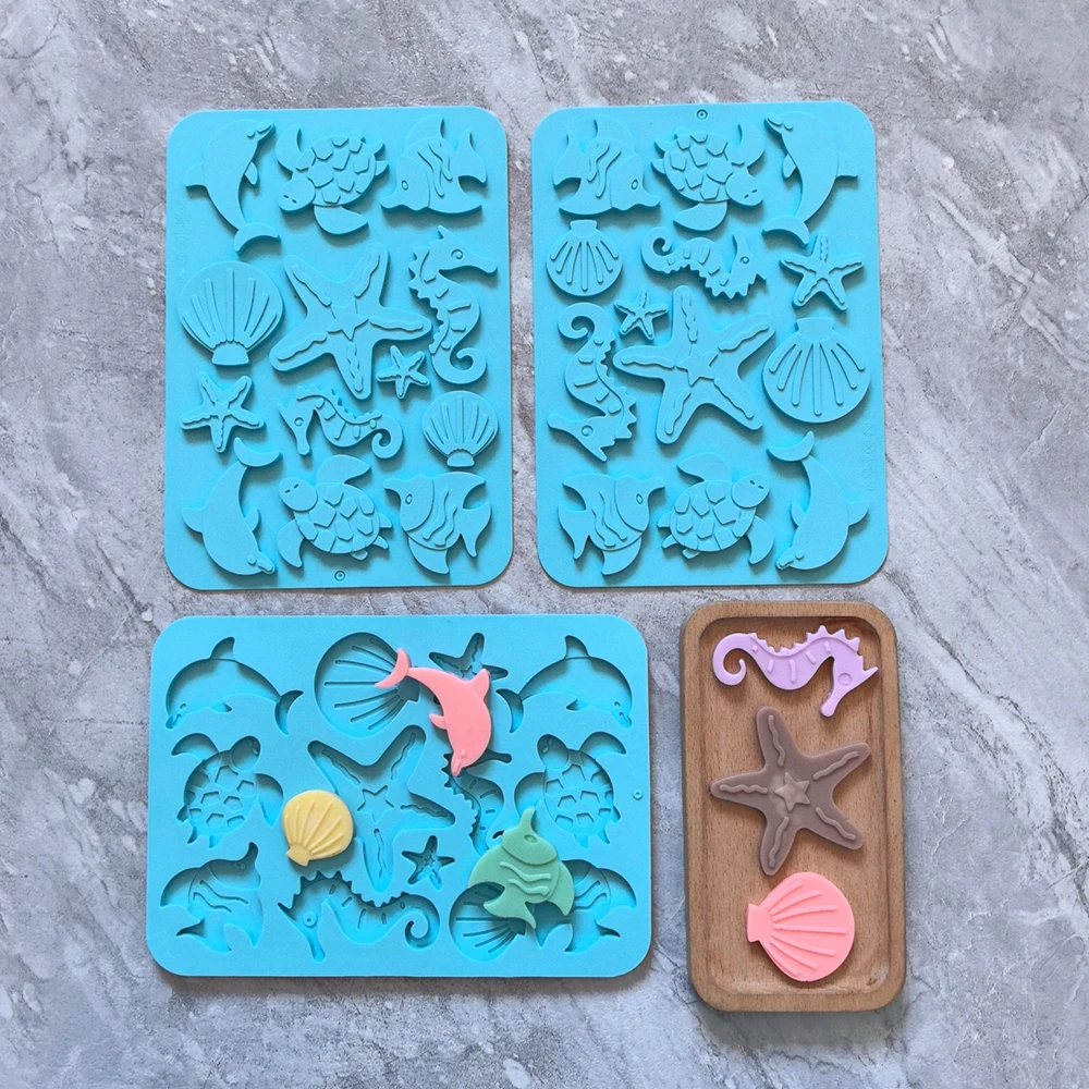 1 шт., силиконовая форма для выпечки шоколадного печенья в форме морской существа, сделай сам, украшение для шоколадного торта, украшение