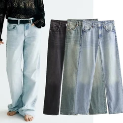 BlackBerry & Di-pantalones vaqueros desgastados de estilo Boyfriend para mujer, Jeans sueltos Retro, pantalones de mezclilla casuales Harem