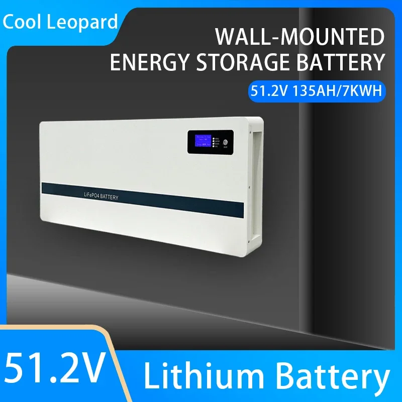 7KWh wall-mounted energy storage battery 51.2V lifepo4 battery solar photovoltaic household energy storage battery