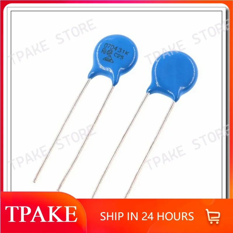 Varistor Resistor 07D431K 430V 7mm Power Protection Plug Piece Resistance Voltage Dependent Metal Oxide