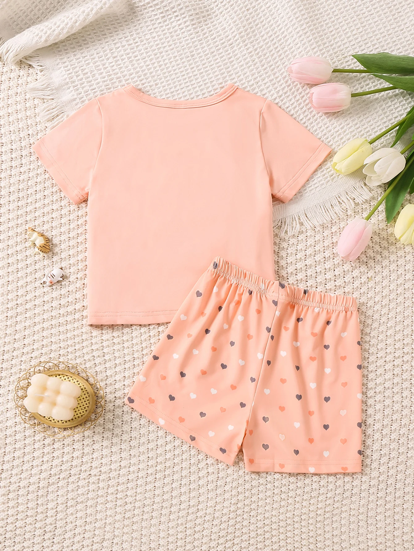 Summer Girls 2PCS Clothing Set Comfortable Feeling Swan Pattern Baby Girls Sweatpants Clothes Set Toddler Girls Outfits