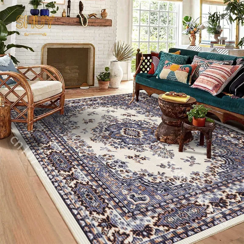 

Persia Rug for Bedroom Luxury Carpet Living Room Large Area Floor Mats Aesthetic Table Non-slip Washable Rugs Home Decoration