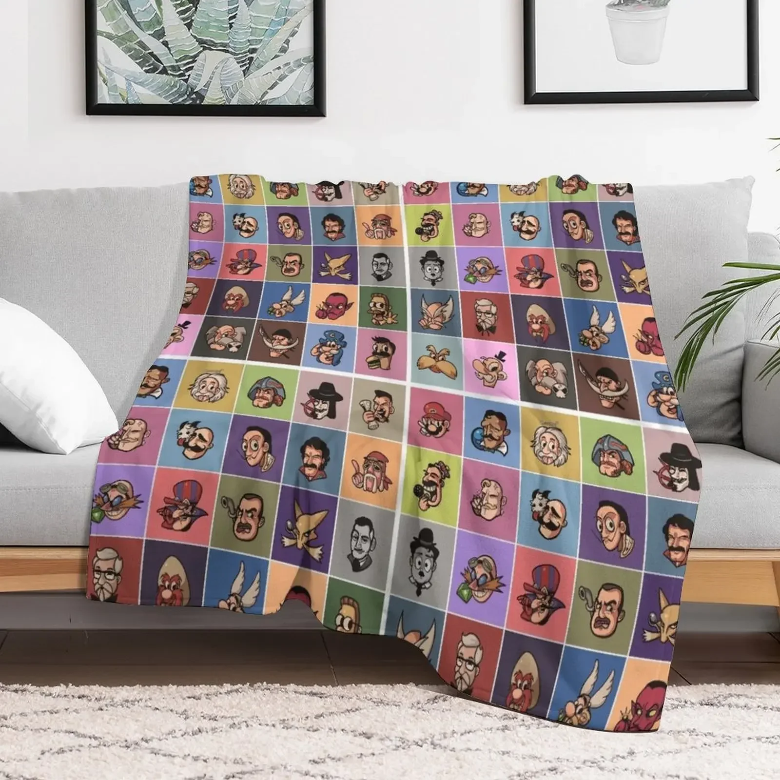 Movember Famous Mustaches Throw Blanket For Sofa Thin Travel Hairy Blankets