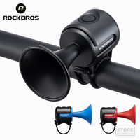 ROCKBROS Bike Bell Electronic Loud Horn ABS 120db Safety Electric  IPX4 Speaker Alarm Ring Bicycle Handlebar Warning 