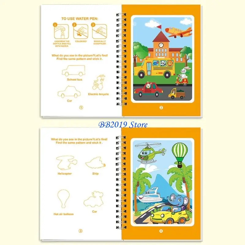 Q0KB-Juego tapete para dibujar agua para niños, juguete artístico viaje Transportable con Plan reciclable, mejora