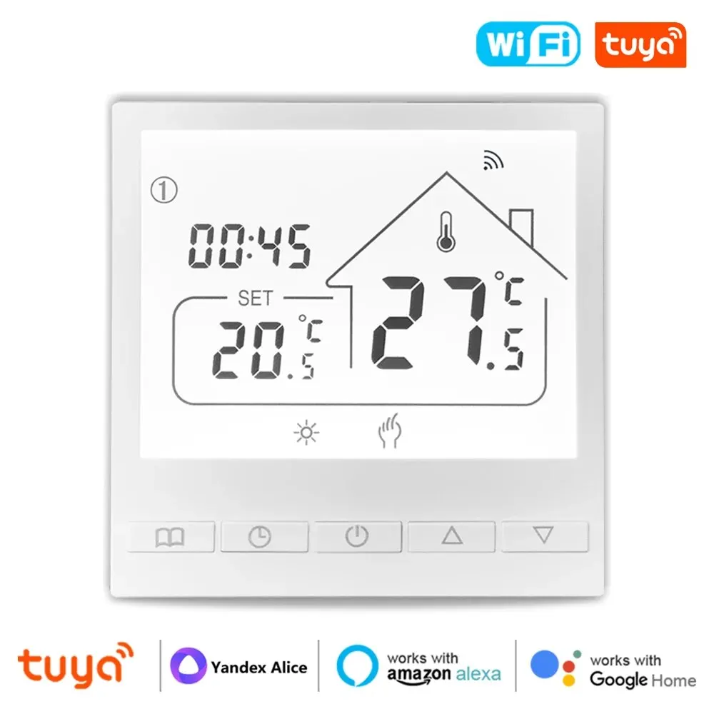 Smart Tuya WiFi Water/Electric Floor Heating Thermostat Water Gas Boiler Temperature Control Voice work with Alexa Google