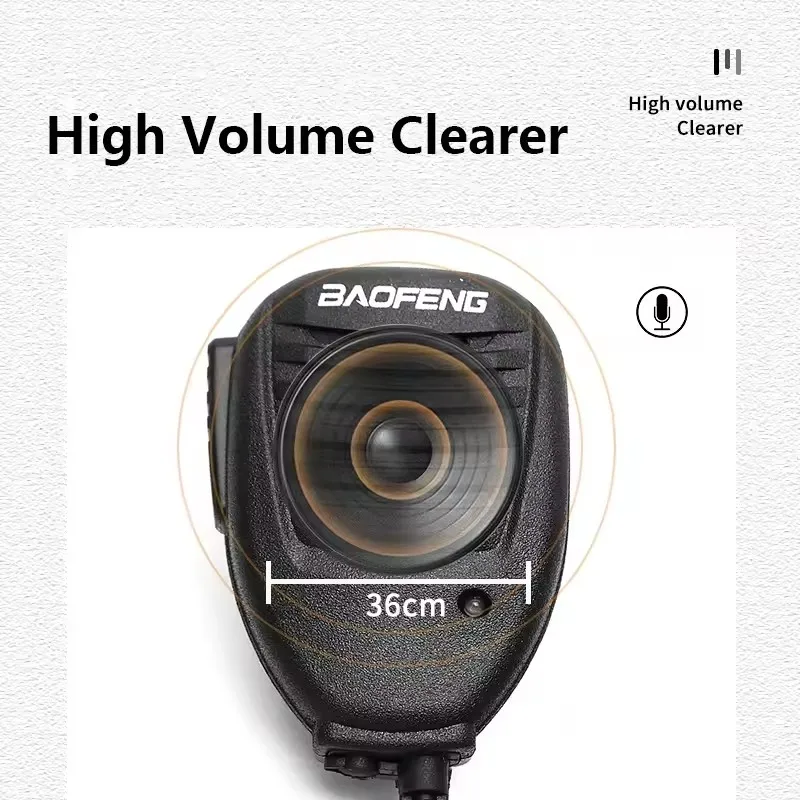 Baofeng Microphone Speaker Mic PTT Shoulder For DM-1701 UV-18 Pro UV5RH Ham Radio QuanSheng UV-K5 UV-K6 UV-5RPLUS Walkie Talkie
