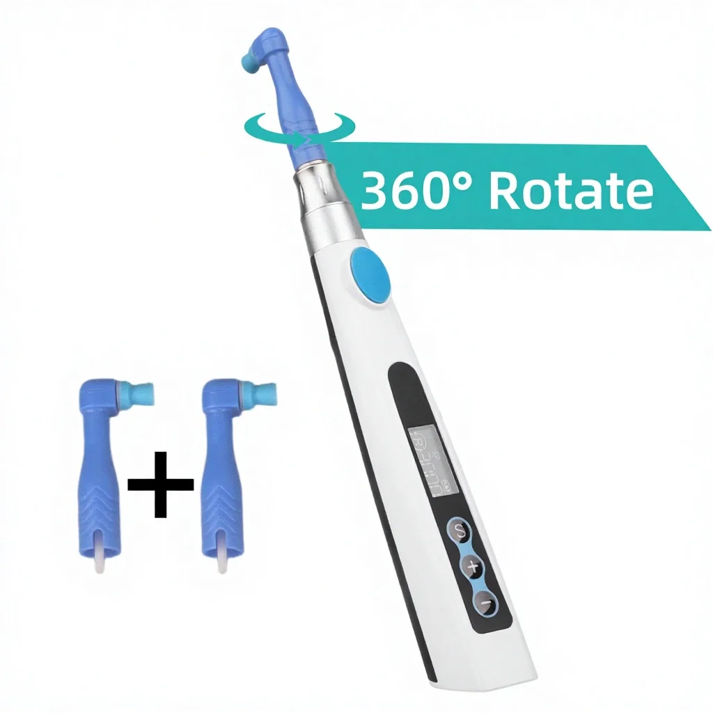 Electric Cordless Dental Prophy Polisher 500-3000 RPM Handpiece Type-C Charging Removable Angled Heads Dental Clinic HARBOR DENT
