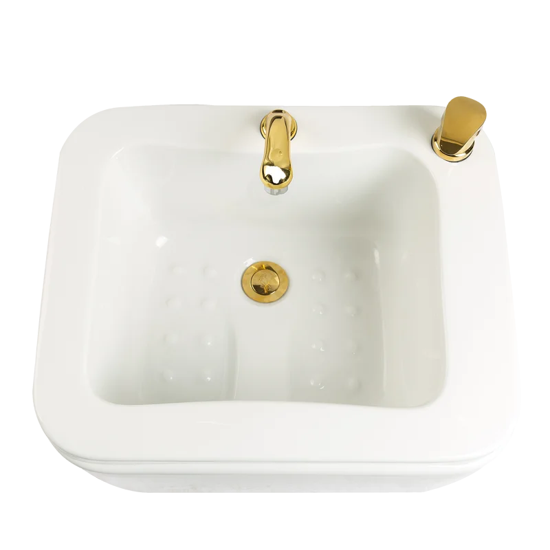 Luxury Foot Bath Basin for Soaking Feet,Pedicure Foot Spa, Acrylic Bucket with Shower and Faucet , feeting Soak Tub