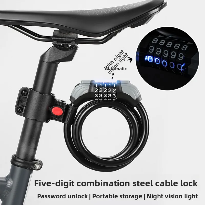 

Child Bicycle Anti-Theft Lo Mountain Bike Single Bike Cable Steel Wire Password Lo Securi Gear for Cycling
