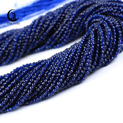 3mm Montana Ink Dark Blue Beads Hydro Micro Faceted Crystal Spacer Loose Glass Beads for DIY Jewelry Making 10 Strands