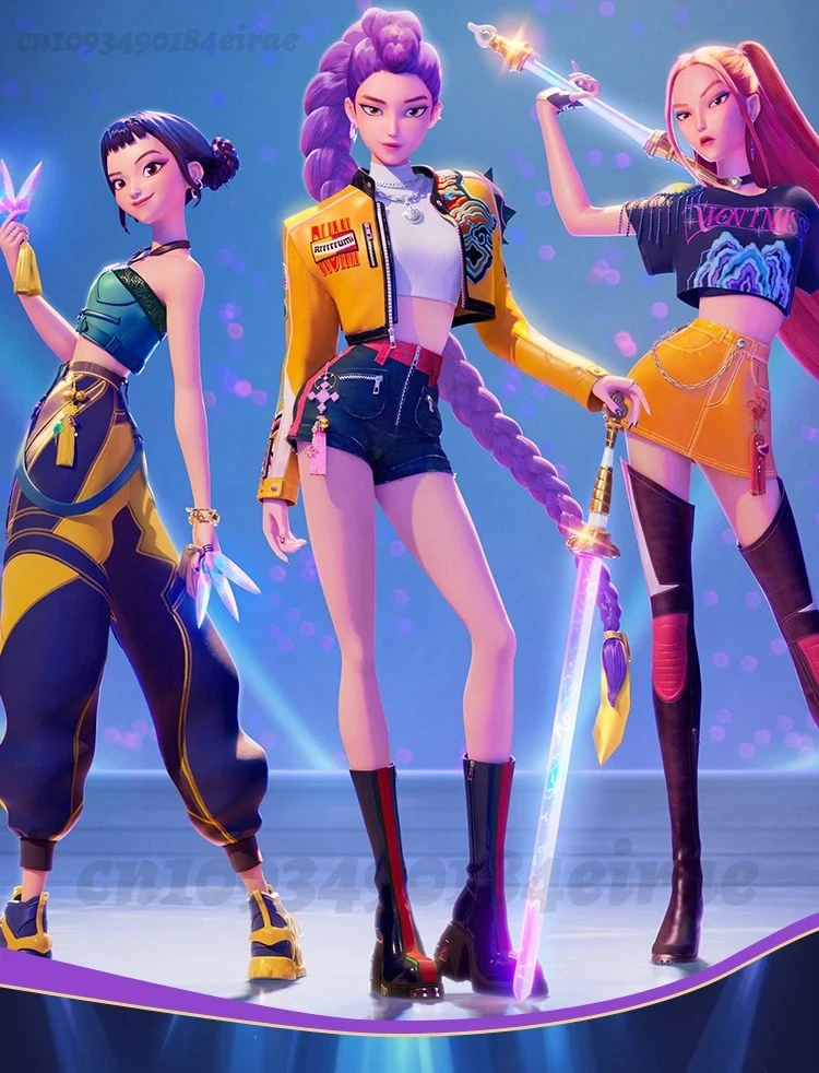 KPop 악마 사냥꾼 루미 조이 미라 코스프레 의상 유니폼 루미 코스프레 의상 루미 조이 미라 품질 코스프레 의상