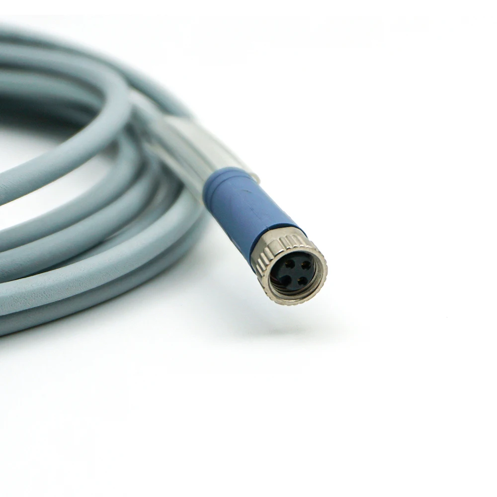 M12-Sensor Conector com Fio, Módulo IO, Fibra Óptica, Plugue de Aviação, Reto, 5-Core, Equipamento de Automação