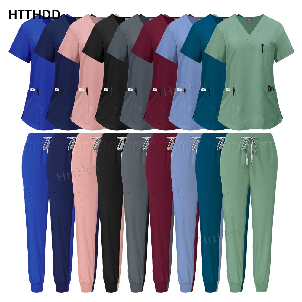 

Uniform Nurse Women Scrub Joggers Nursing Articles Unisex Wholesale of Workwear Doctor's Surgical Gown Breathable Scrubs Set Men