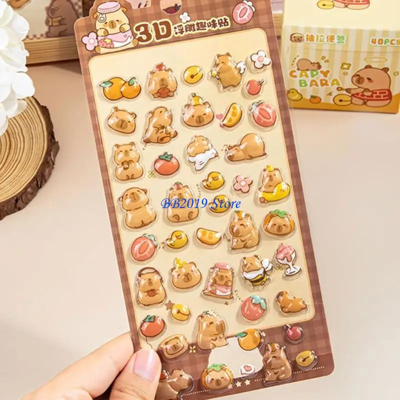 Q0KB 8조각 만화 동물 테마 스티커 Scrapbooking 데칼 스티커 수하물