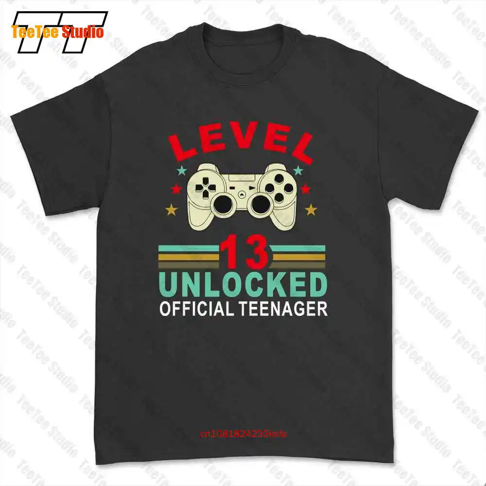 Level 13 Unlocked Teenager 13Th Birthday T-shirt Tee WFFQ