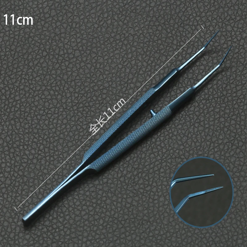 

Ophthalmology Microsurgery Instruments Titanium Alloy Platform Toothed Tweezers Double Eyelid Surgery Tools Straight Elbow Round