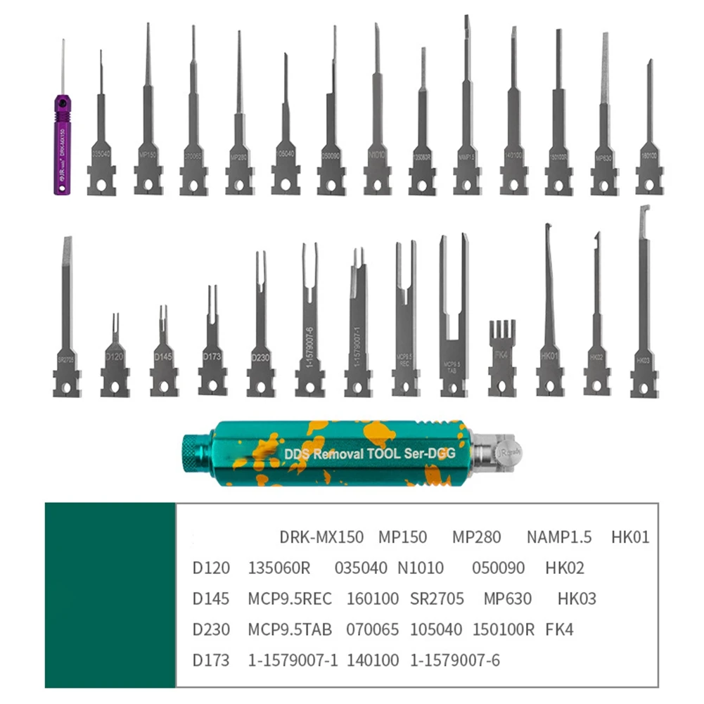 【EFFICIENT 】Automotive Wire Harness Plug Retractable Needle Set Disassembly Tool For Aviation Terminal