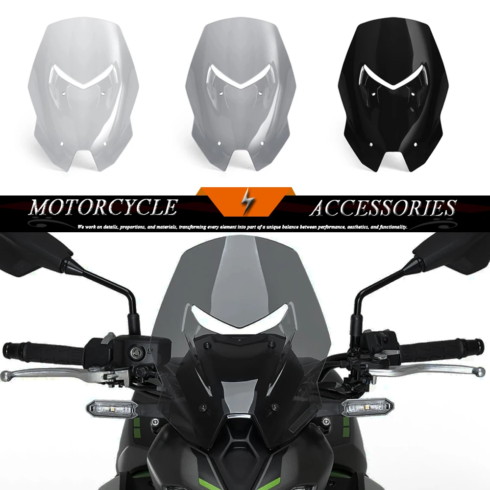 

New Z900 Windscreen Wind Shield Screen Deflector For Kawasaki Z 900 Z900 SE 2025 2026 Front Height Windshield Deflector